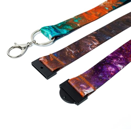 Venegas Lanyard, Correa para Cuello - 2 Piezas de Colección, Correa de Muñeca y Llaves con Cierre Metálico, Ideal para Insignia de identificación, Llavero y Tarjetas - Unisex - Venegas Arte