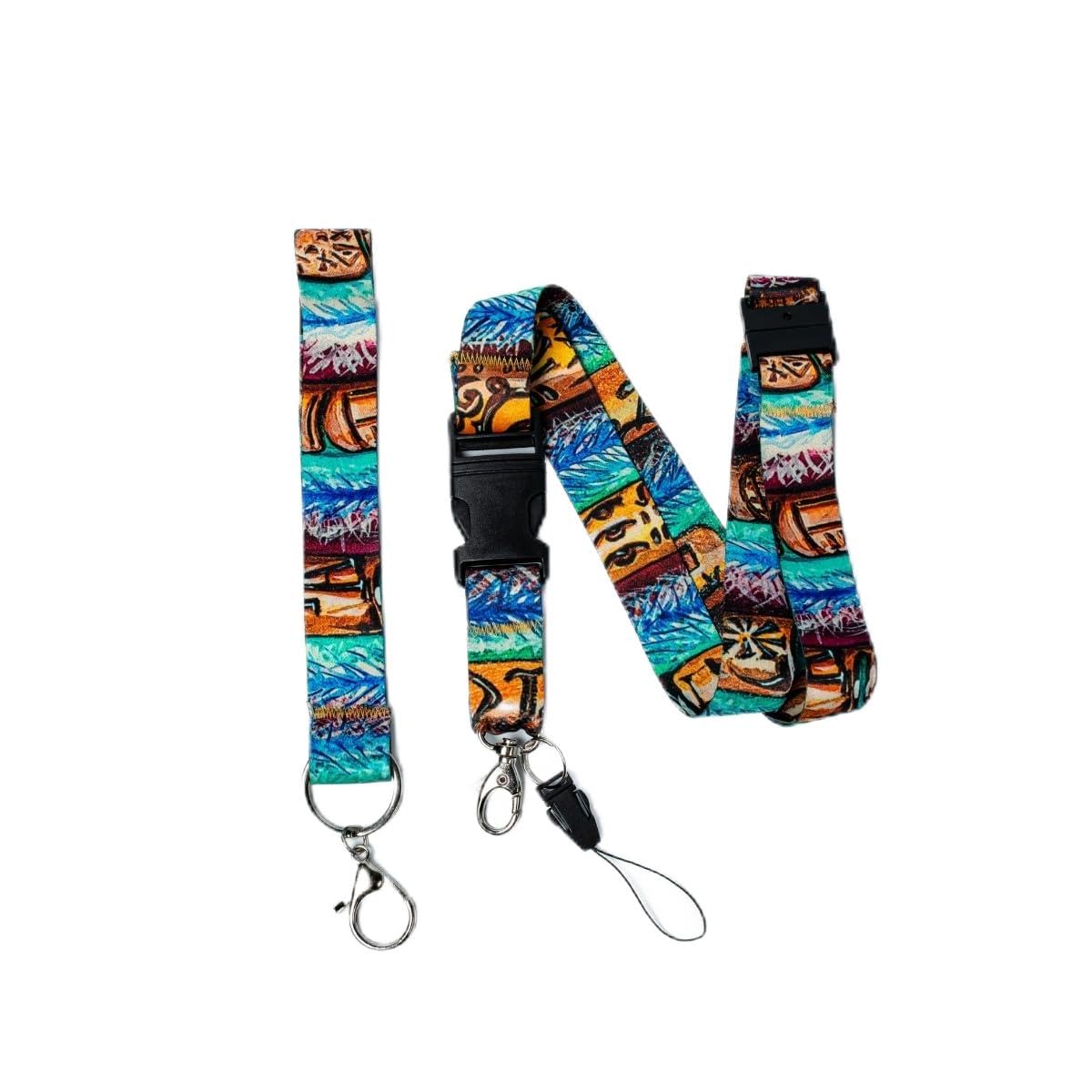 Venegas Lanyard, Correa para Cuello - 2 Piezas de Colección, Correa de Muñeca y Llaves con Cierre Metálico, Ideal para Insignia de identificación, Llavero y Tarjetas - Unisex - Venegas Arte