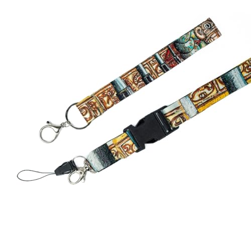 Venegas Lanyard y Correa de Muñeca de Colección - Set 2 Piezas, Correa para Cuello, Llaves y Accesorios con Cierre Metálico, Insignia de Identificación, | Cordón para Hombres y Mujeres - Venegas Arte
