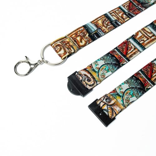 Venegas Lanyard y Correa de Muñeca de Colección - Set 2 Piezas, Correa para Cuello, Llaves y Accesorios con Cierre Metálico, Insignia de Identificación, | Cordón para Hombres y Mujeres - Venegas Arte