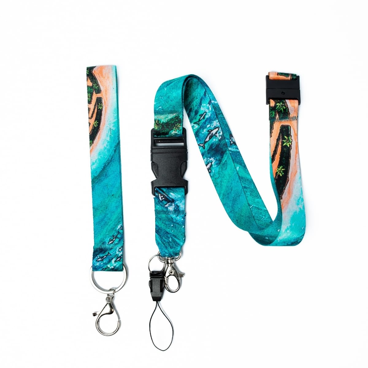 Venegas Lanyard y Correa de Muñeca de Colección - Set 2 Piezas, Correa para Cuello, Llaves y Accesorios con Cierre Metálico, Insignia de Identificación, | Cordón para Hombres y Mujeres - Venegas Arte