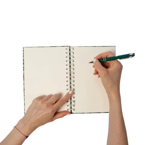 Venegas Libreta de Espiral - Cuaderno de Notas, Pasta Dura, 100 Hojas de Puntos, Diseño Artístico, Tamaño 14.5 x 21.5 cm, Diario de Gratitud, Agenda Personal, Oficina, Escuela, Bonitos Regalos - Venegas Arte