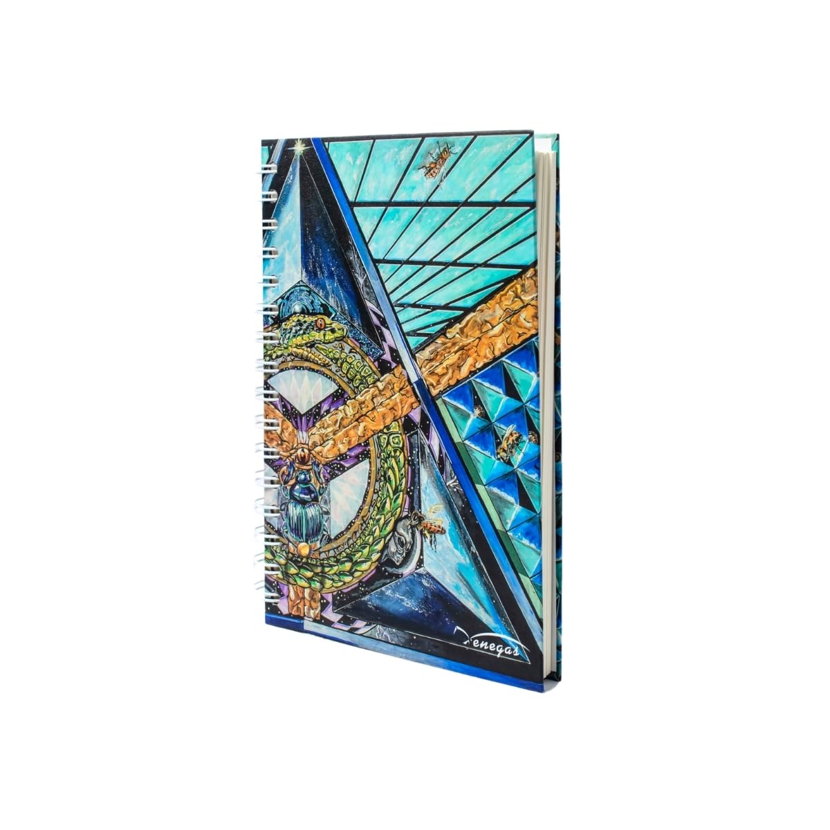 Venegas Libreta de Espiral - Cuaderno de Notas, Pasta Dura, 100 Hojas de Puntos, Diseño Artístico, Tamaño 14.5 x 21.5 cm, Diario de Gratitud, Agenda Personal, Oficina, Escuela, Bonitos Regalos - Venegas Arte