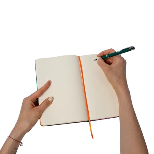 Venegas Libreta de Pasta Dura - Cuaderno Clásico de Notas, 80 Hojas de Puntos, Diseño Artístico, Tamaño 13 x 21cm, Diario de Gratitud, Agenda Personal, Oficina, Escuela, Journal Notebook - Venegas Arte