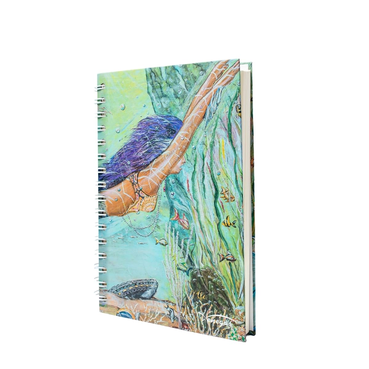 Venegas Libreta en Espiral - Cuaderno de Notas, Tapa Dura, 100 Hojas Punteadas, Diseño Artístico, Tamaño 14.5 x 21.5 cm, Diario de Gratitud, Agenda Personal, Oficina, Escuela, Journal Notebook - Venegas Arte