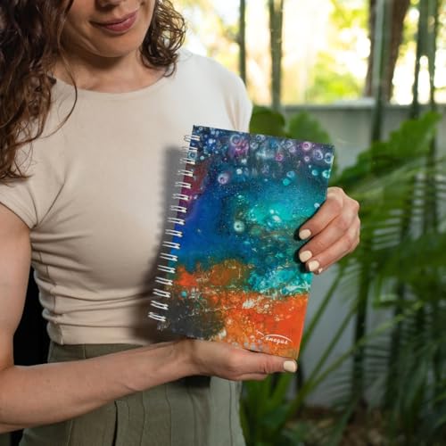 Venegas Libreta en Espiral - Cuaderno de Notas, Tapa Dura, 100 Hojas Punteadas, Diseño Artístico, Tamaño 14.5 x 21.5 cm, Diario de Gratitud, Agenda Personal, Oficina, Escuela, Journal Notebook - Venegas Arte