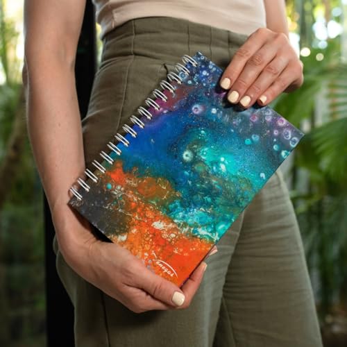 Venegas Libreta en Espiral - Cuaderno de Notas, Tapa Dura, 100 Hojas Punteadas, Diseño Artístico, Tamaño 14.5 x 21.5 cm, Diario de Gratitud, Agenda Personal, Oficina, Escuela, Journal Notebook - Venegas Arte