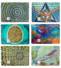 Venegas Libretas de Bolsillo Tipo Pasaporte 9 x 13 cm - 60 Páginas en Blanco - Diseño Artístico - Costura Duradera y Laminado Plástico - Cuaderno de Notas, Bocetos y Diario - Set Ideal para Regalo, Oficina y Escuela, Paquete de 6 - Venegas Arte