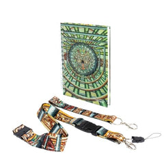 Venegas Paquete Mediano Libreta de Espiral y Lanyard - Cuaderno de Notas 100 Hojas, Diseño Artístico + Correa de Cuello y Muñeca, Ideal para Oficina, Escuela, Regalos, Diario y Llaves - Venegas Arte